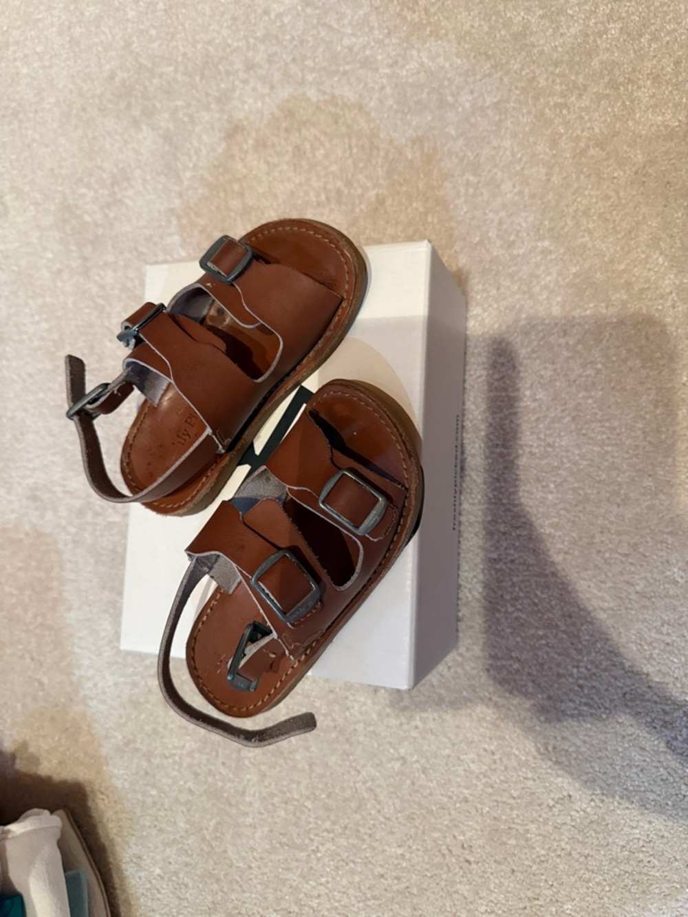 Freshly picked Kids Brown Leather Buckle Sandals